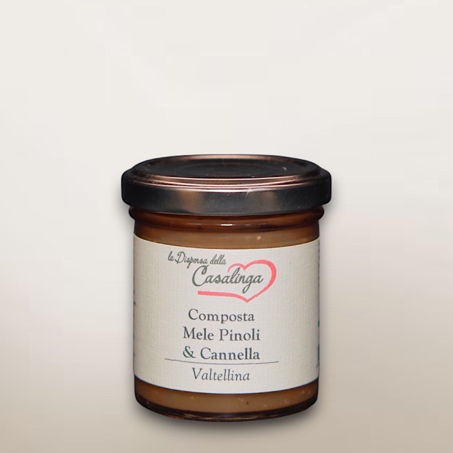 Apple, pine nut and cinnamon fruit compote