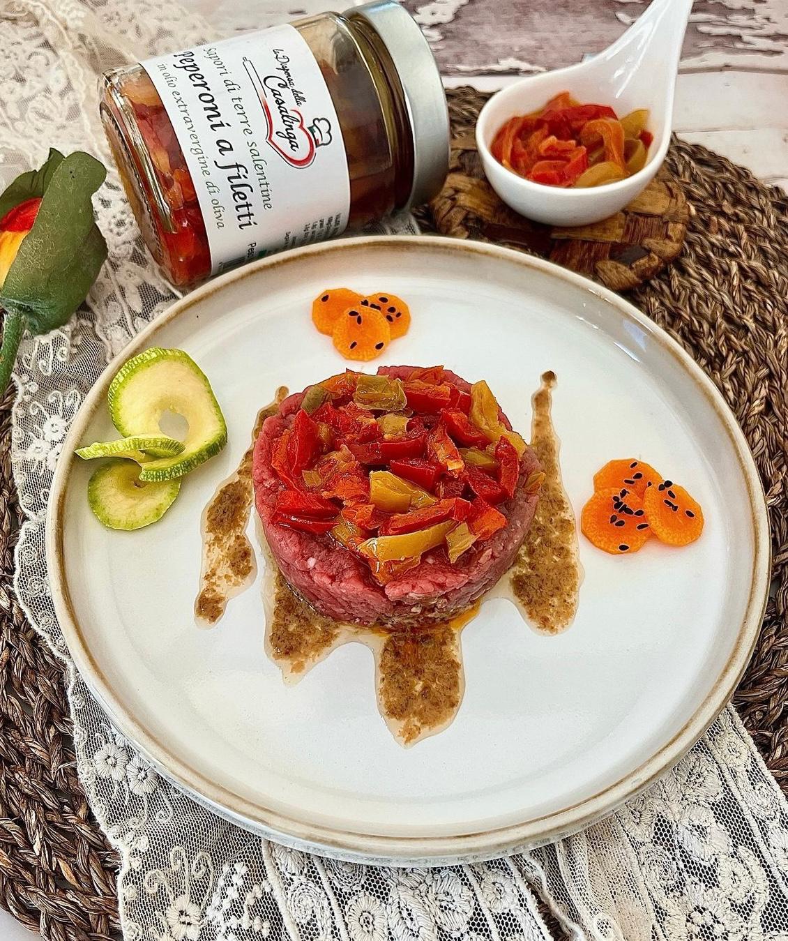 Tartare di manzo alla salsetta di acciughe