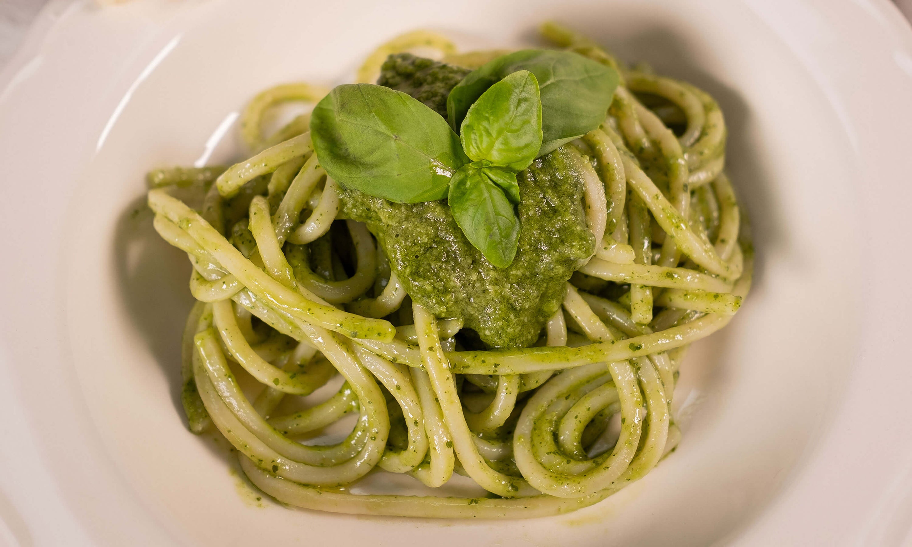 Spaghetti alla Chitarra al Pesto