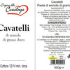 Bronze-drawn cavatelli