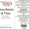 Orecchiette with red wine