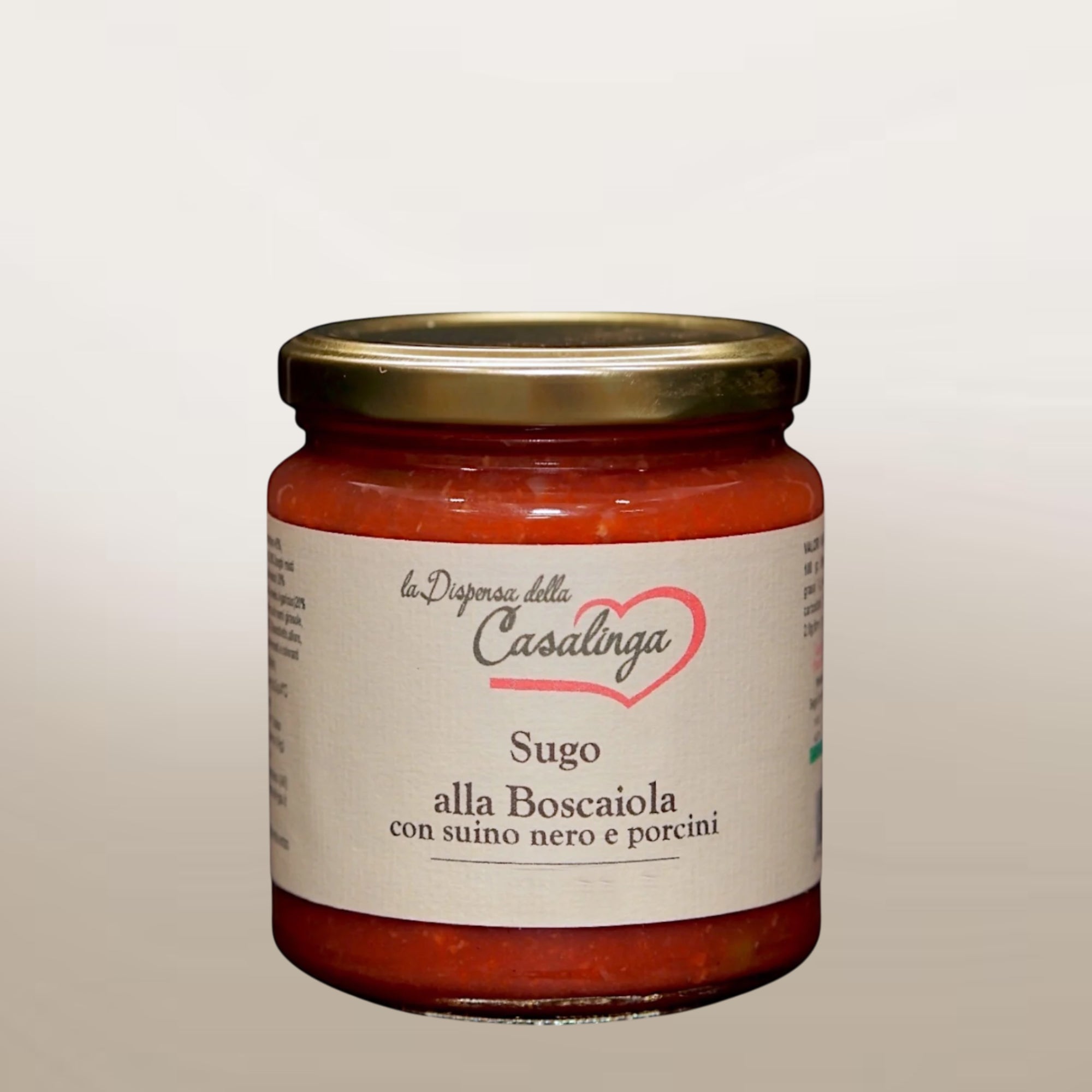 Sugo alla boscaiola con suino nero
