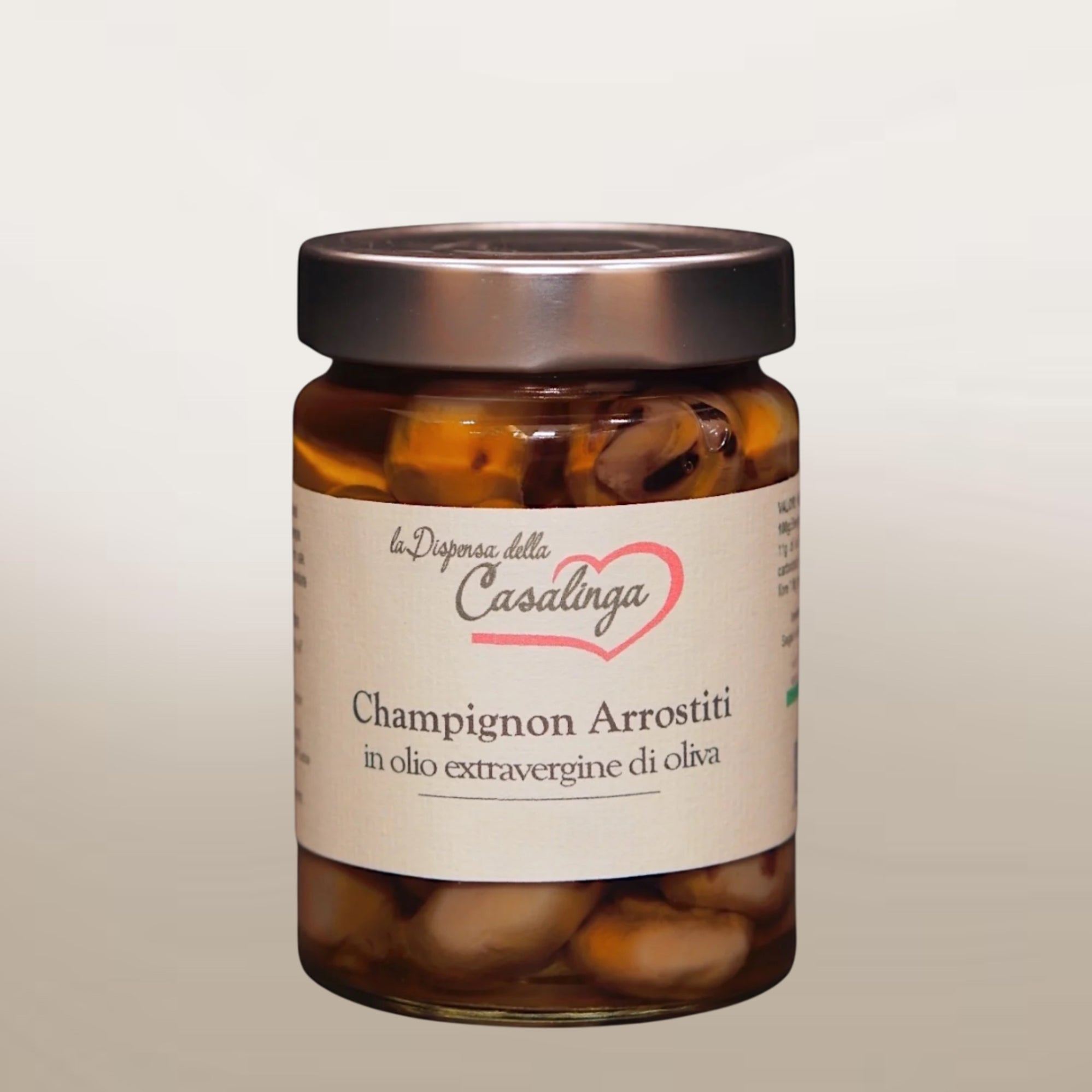 Roasted mushrooms in extra virgin olive oil