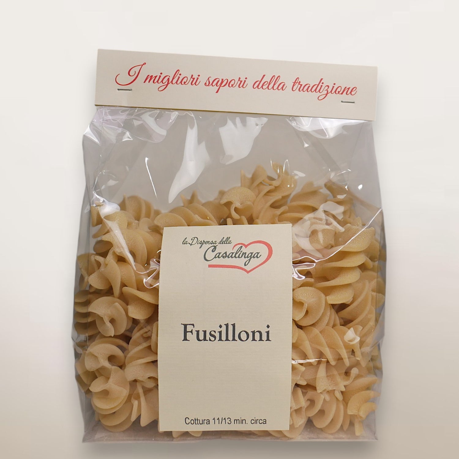 Artisanally made fusilli