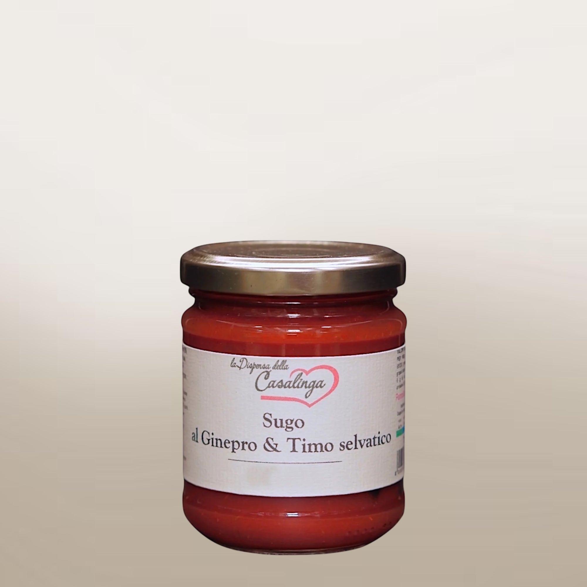 Sugo al ginepro e timo selvatico