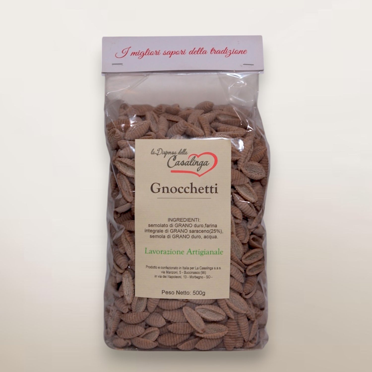 Gnocchetti di grano saraceno a lavorazione artigianale