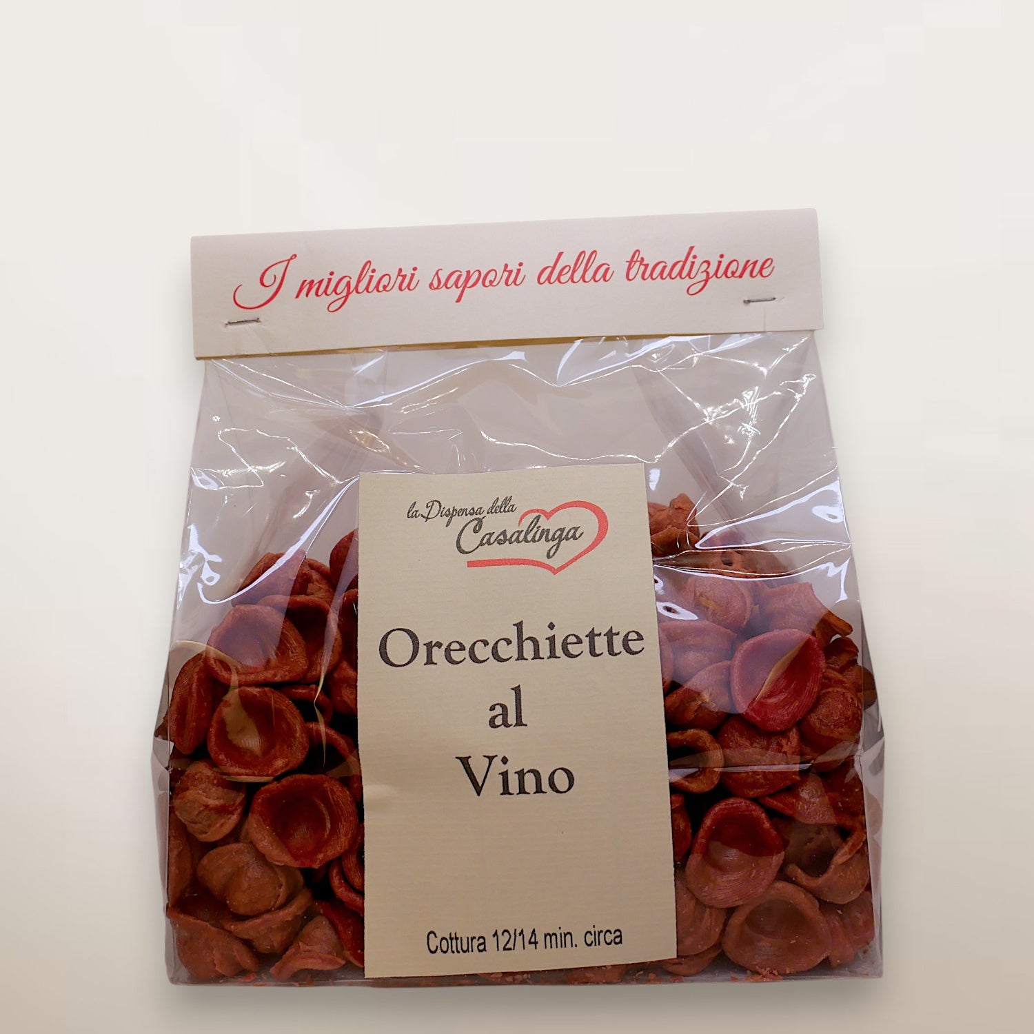 Orecchiette with red wine