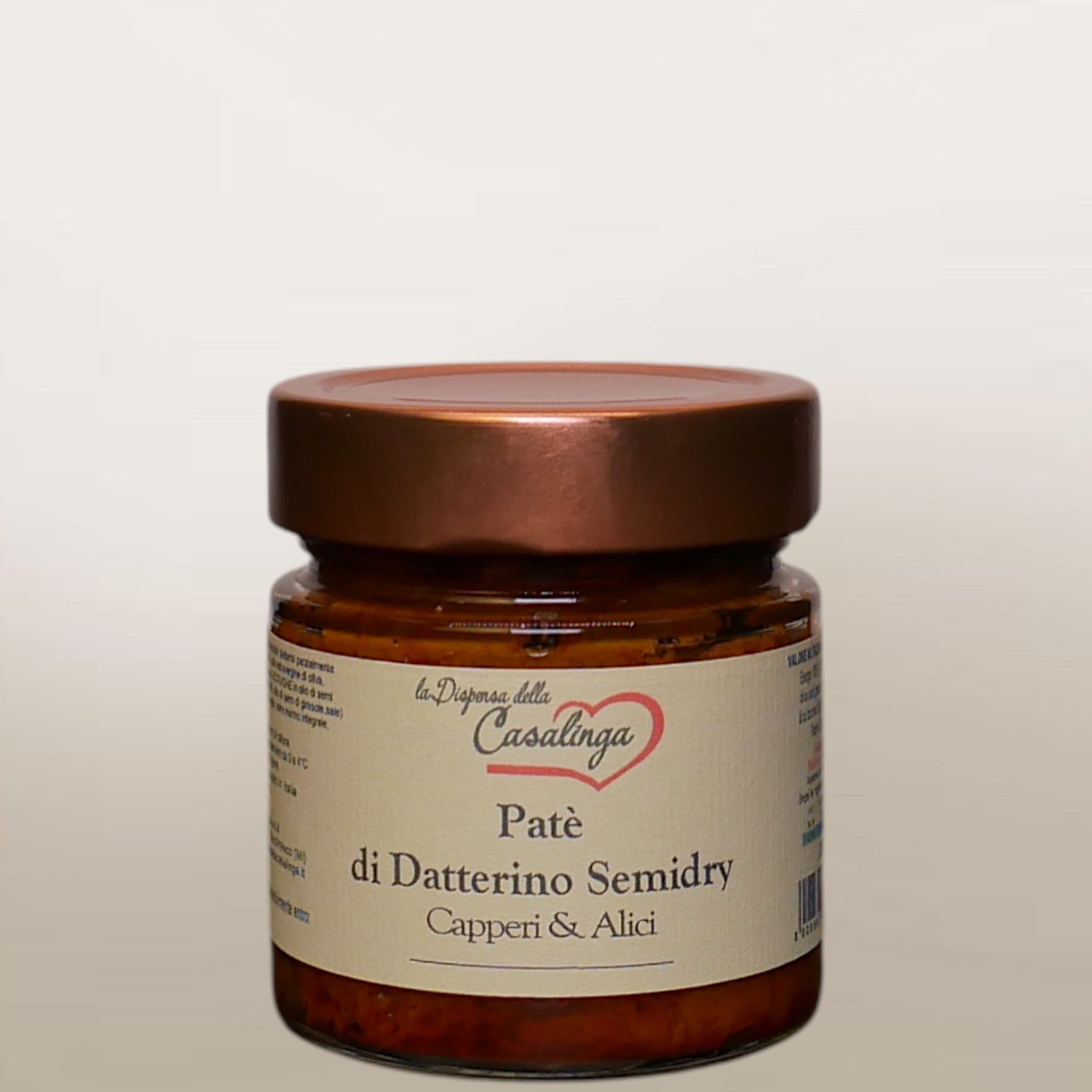 Patè di datterino semidry con capperi e alici