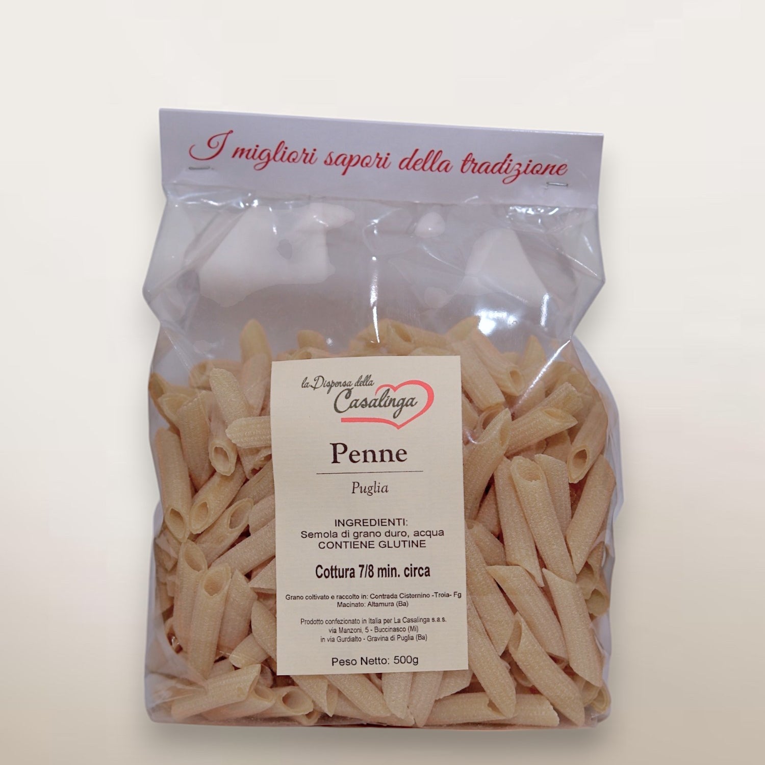 Penne trafilate al bronzo