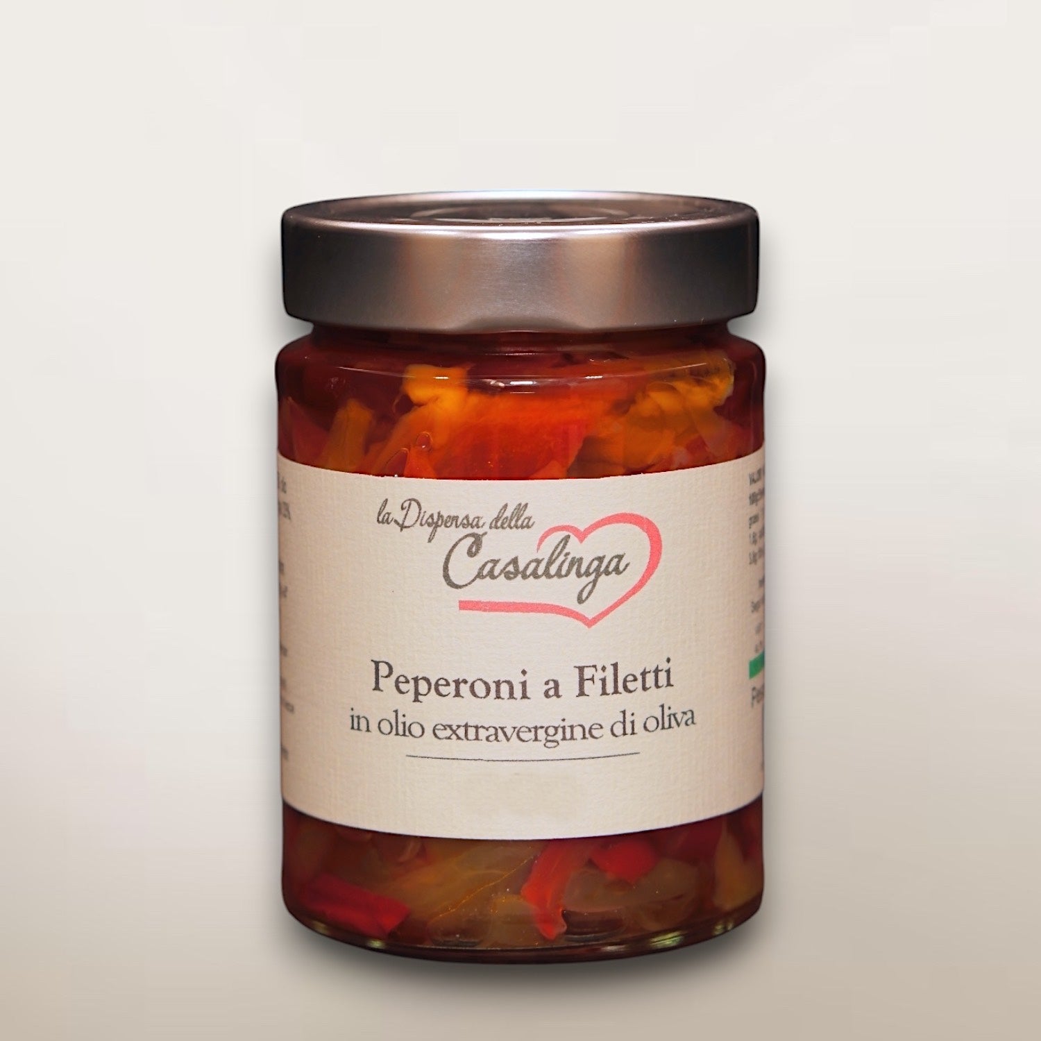 Pepper fillets in extra virgin olive oil