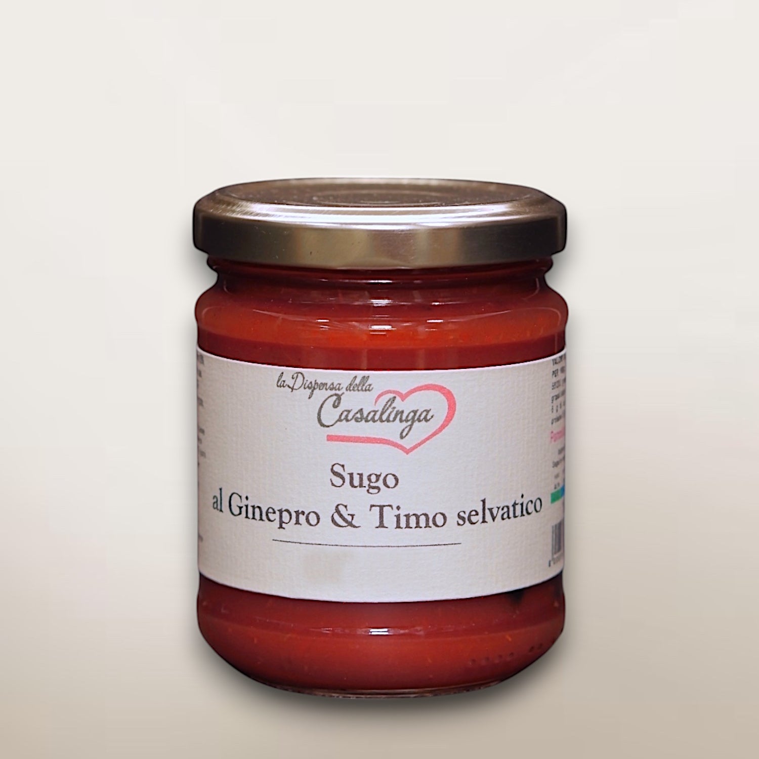 Sugo al ginepro e timo selvatico