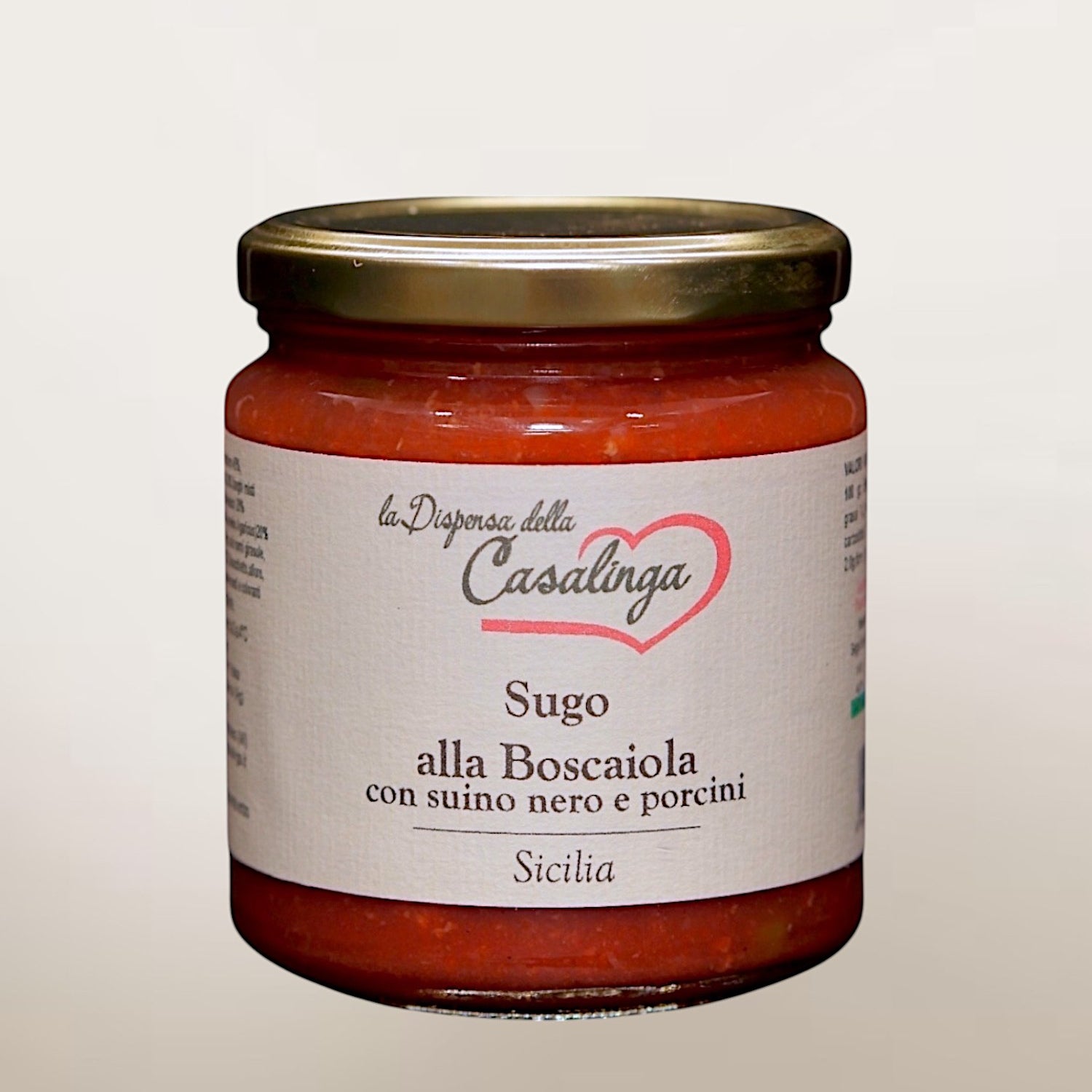 Sugo alla boscaiola con suino nero