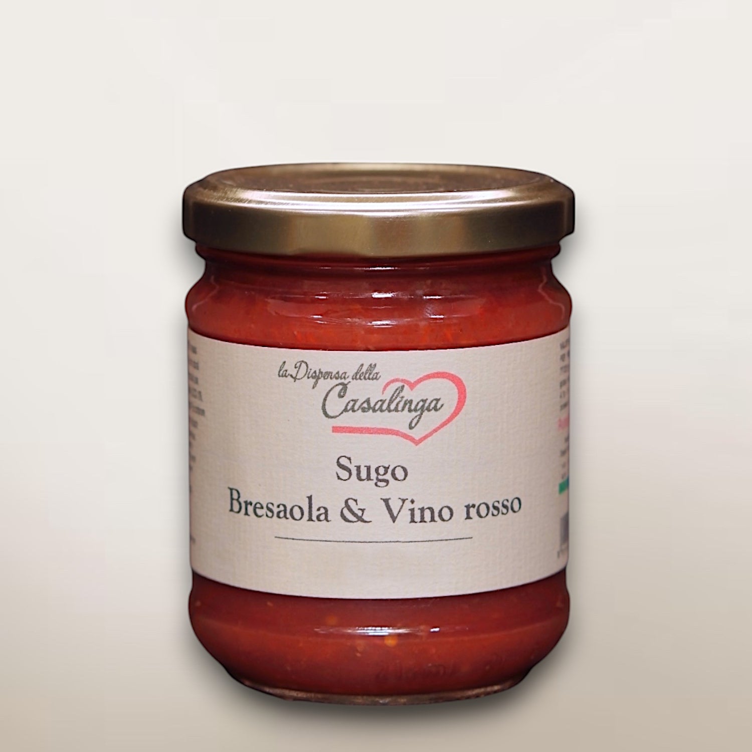 Sugo bresaola e vino rosso