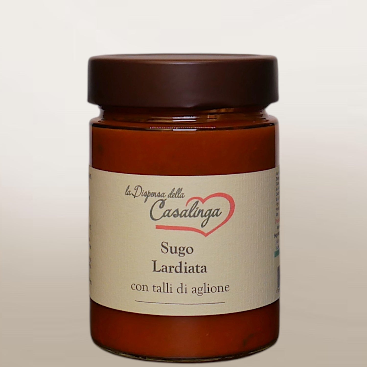 Sugo lardiata con talli di aglione