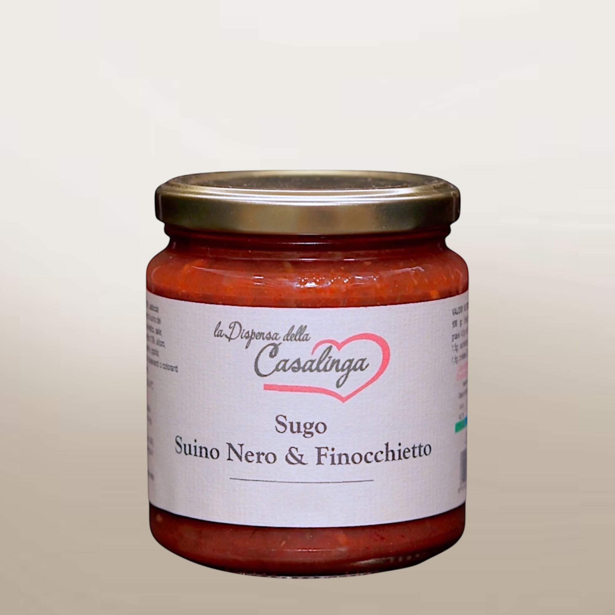 Sugo al suino nero e finocchietto
